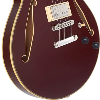 D'Angelico Excel SS Tour Semi-hollowbody Electric Guitar - Solid Wine image 3