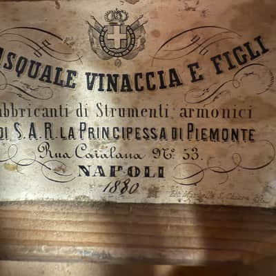 Pasquale Vinaccia Chitarra Terzina 1880 vintage antique classical guitar image 7