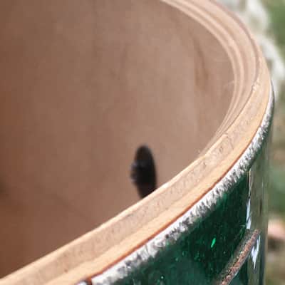 C&C Custom Drums Green Glass Glitter USA Order Made Drum Set Rock Kit CC Cardwell & Cardwell CC Maple Shells 12/14/22 image 14