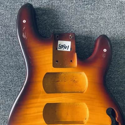 Cherry Burst 5 String StingRay Bass Basswood Body with Tiger Maple Top image 8