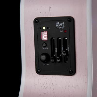 Cort JADECLASSICPPOP Jade Series Acoustic Electric Cutaway Guitar. Pastel Pink Open Pore image 3