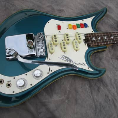 Teisco Spectrum 5 Japan Original 1967 Lake Placid Blue Van Halen image 2