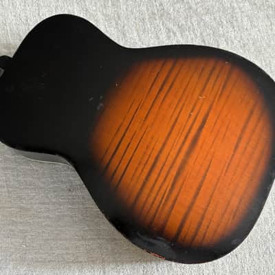 1960's USA Silvertone Parlor Acoustic Guitar Original Floral Artwork Harmony Stella image 15