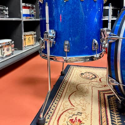 Ludwig Classic Maple Downbeat Outfit 8x12 / 14x14 / 14x20" Drum Set- Blue Sparkle image 5