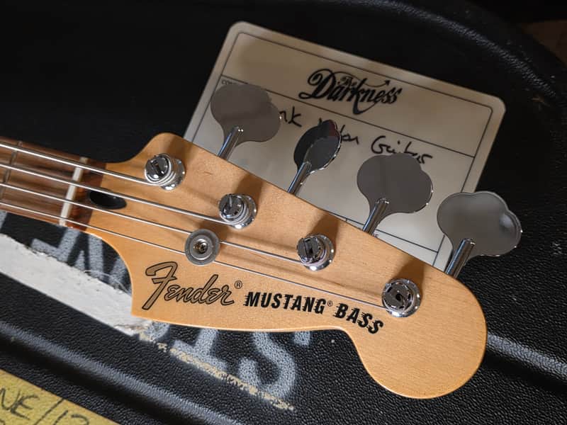 Fender Mustang Bass ARTIST OWNED by THE DARKNESS studio used to record MOTORHEART album Dan & Justin Hawkins Precision Jazz PJ Bass Pickups image 1