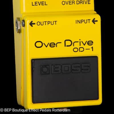 Boss OD-1 Overdrive 1980 Japan s/n 9600 Silver Screw, Long Dash with JRC4558D op amp image 3