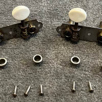 Kluson Open back 3 x 3 set strip tuners 1950’s - 1960’s - Nickel image 1