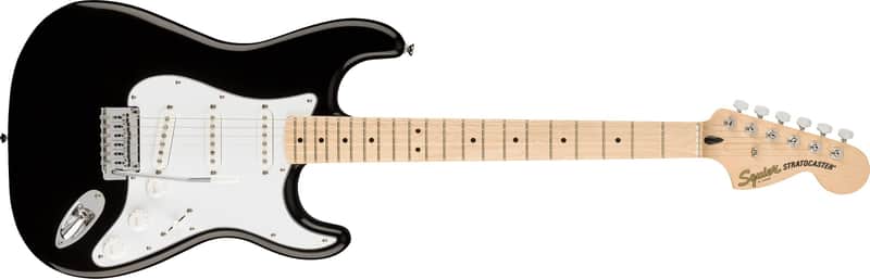Squier Affinity Series Stratocaster Electric Guitar, with 2-Year Warranty, Black, Maple Fingerboard image 1
