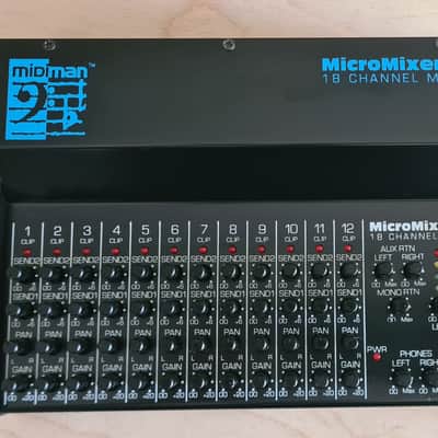 MIDIMAN MicroMixer 18 Channel Compact Stereo Mixer w. Pan, Sends, Return image 2