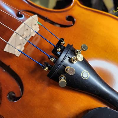 Cecilio 4/4 Advanced Level Violin Featuring Aged 7+ Years - Solid Spruce Top Highly Flamed One-Piece Maple Back and Sides All-Ebony Components, Independent Fine-Tuners, Brazilwood Bows, Hand-Rubbed Oil Finish... image 16
