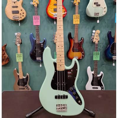 Fender American Performer Jazz Bass Maple Fingerboard, Satin Surf Green image 2
