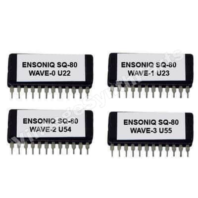 Ensoniq SQ-80 SQ80 Original Waveforms set of 4 Eproms Eprom Rom Chip
