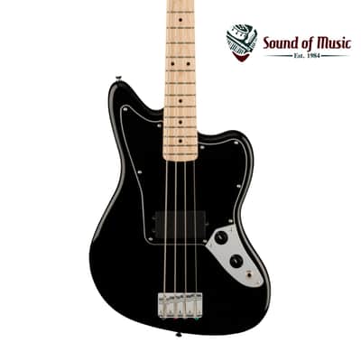 Squier Affinity Series Jaguar Bass H, Maple Fingerboard, Black Pickguard - Black image 1