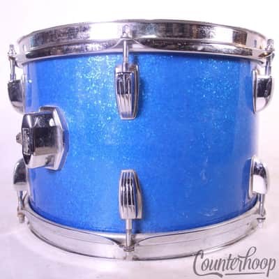 Ludwig 12x8" Blue Sparkle Tom Drum Vintage 70s Super Classic 3Ply Maple/Mahogany image 5