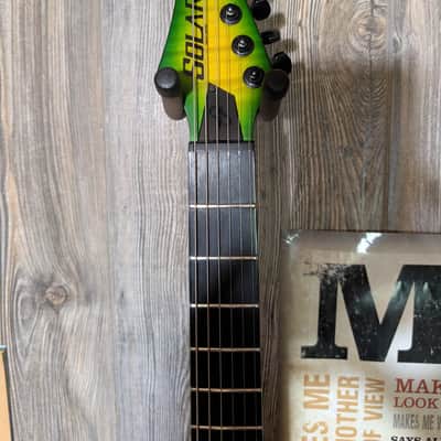 Solar Guitars V2.6LB 2023 - Lime Burst Matte image 3