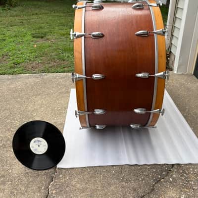 ULTRA RARE Slingerland 32” BASS DRUM 1970 - 1972 - Natural VERY GOOD BOOM BOOM! image 3