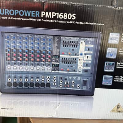 Behringer Europower PMP1680S 1600-Watt 10-Channel Powered Mixer 2010s - Black image 3