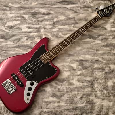 Squier Vintage Modified Jaguar Bass Special SS - 30" Short Scale - Candy Apple Red - 2018 - Black Headstock - 4-String - Fender Gig Bag image 2