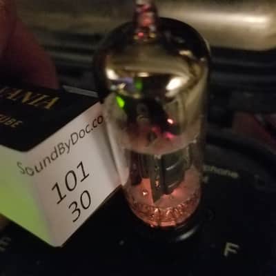 Sylvania 12BH7A tNOS AT1000 TESTED Vacuum Tube black plate 12BH7 dual triode 1950-1959 image 4