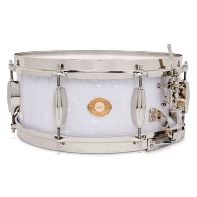 Slingerland 5.5x14" Radio King Craviotto Solid Shell Unlimited Edition Snare Drum - White Marine Pearl - VIDEO image 6