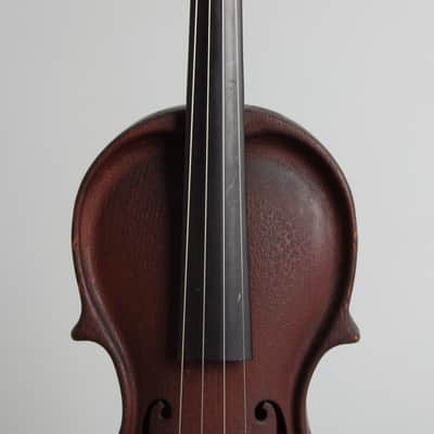 Folk Violin (unlabelled) ,  c. 1920, black hard shell case. image 8