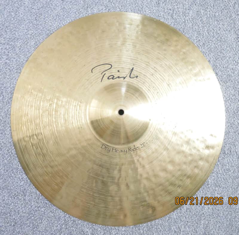 21" Paiste signature dry heavy ride cymbal image 1