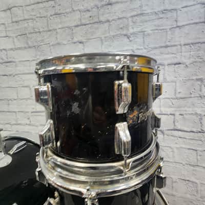 Rogers Script Era 9/72 4pc Drum Kit - Black - 22, 16, 13, 12 image 6