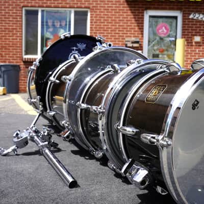 Vintage 1999 Gretsch USA Custom 4pc Maple Shell Pack - Ebony Stain Lacquer | 12, 13, 16, 20" image 20