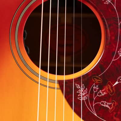 Epiphone Hummingbird Standard Acoustic/Electric Guitar - Cherry Sunburst with Gig Bag image 12