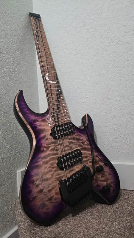 2023 Kiesel Vader VM7X Multiscale 7 String in Purple Caliburst w/OGB image 1
