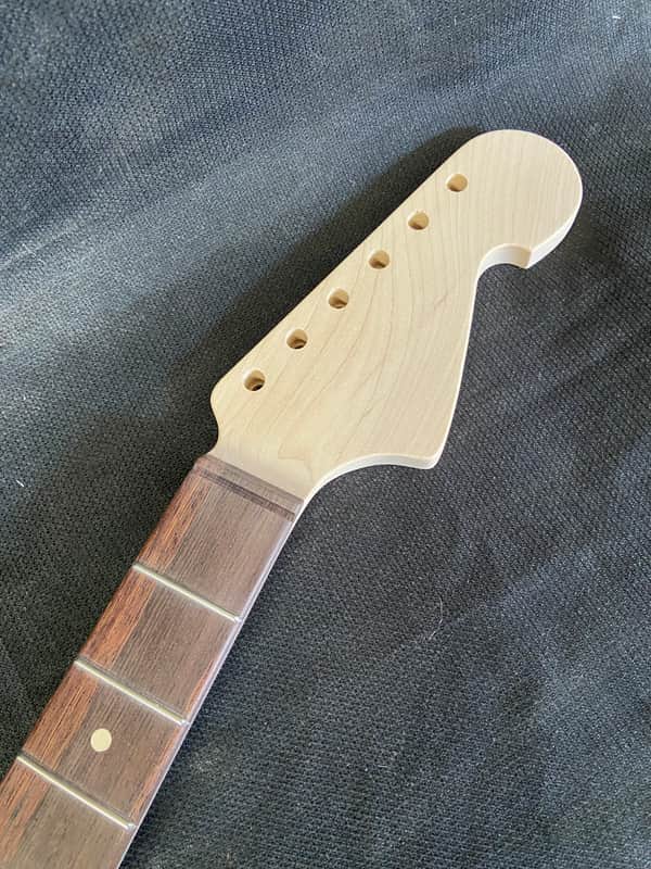 Guitar Mill Jazz-Style Replacement Neck / 2 pc. Maple & Madagascar Rosewood / Chunky C (#GIN-3875-N) image 1