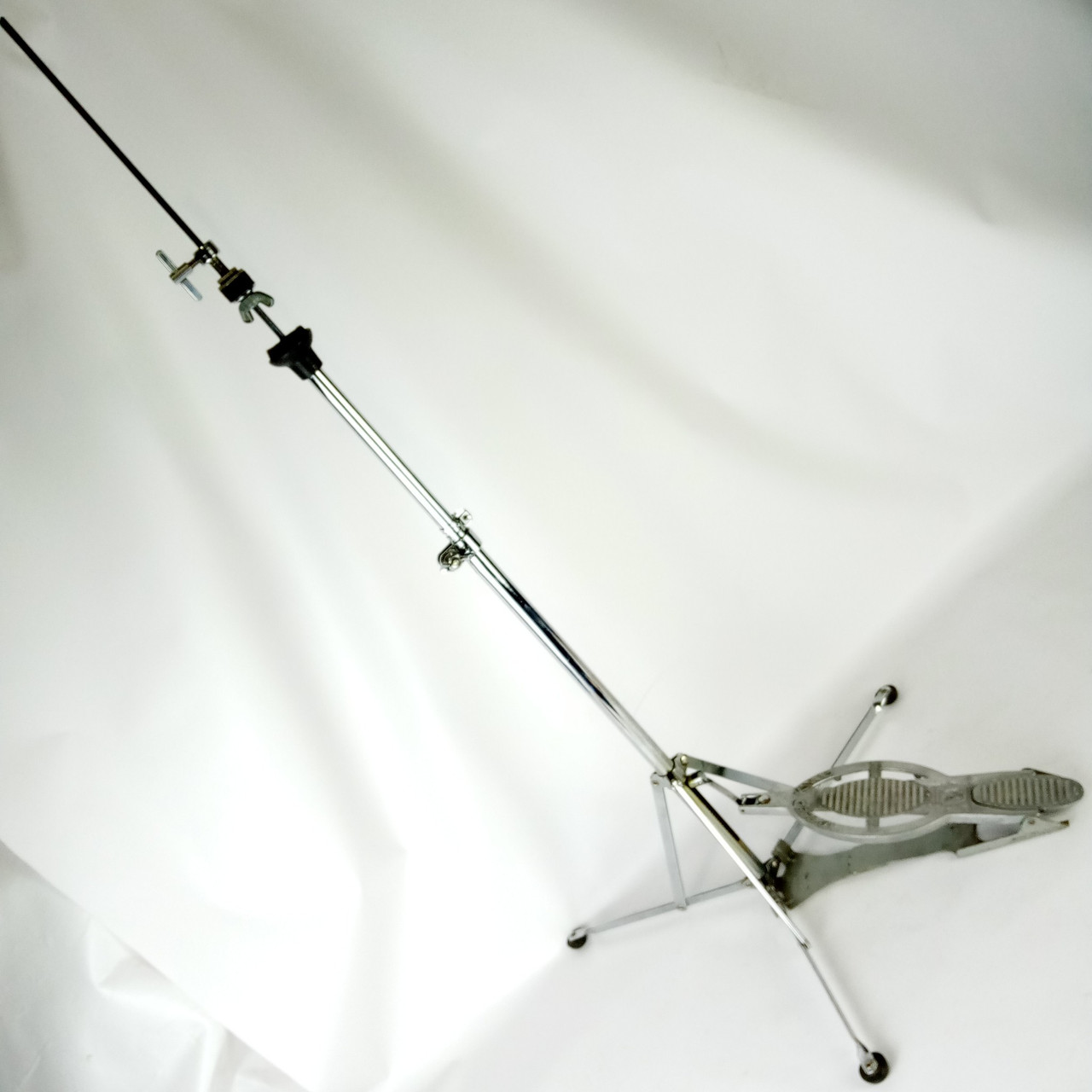 Ludwig WFL #1121 Flat-Base Hi-Hat Cymbal Stand Speed-King Chrome USA Vintage 50s — main photograph