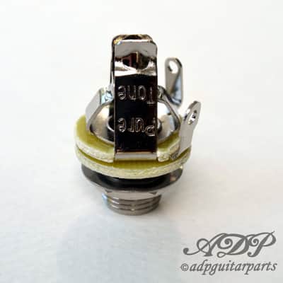 Pure Tone Mono Multi-Contact 1/4 in. Output Jack Nickel No More Crackle! PTT1 image 1