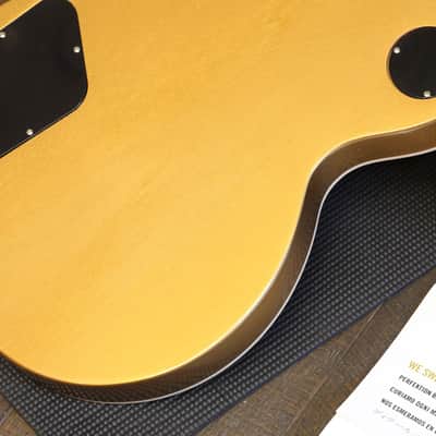 Unplayed! 2013 Gibson 1952 Reissue Les Paul Tribute Electric Guitar Bullion Gold w/ Maple Veneer Headstock + OHSC & Papers image 17
