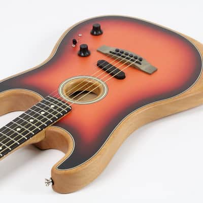 Fender American Acoustasonic Strat Ebony Fingerboard 3-Color Sunburst w/Gig Bag 2020 (0972023200) image 6