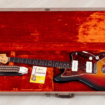 1958/1961 Fender Jazzmaster Employee Build Vintage Pre-CBS Offset Guitar Sunburst 100% Original w/ Case, Hangtag image 24