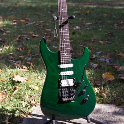 Fender HM Strat 1980s Green Flame image 1