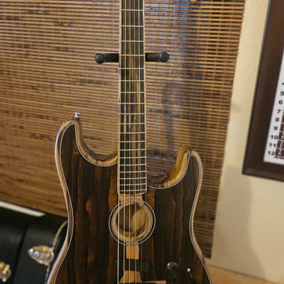 Fender Limited Edition Acoustasonic Electric Guitar Natural Ziricote 2020 - Natural Ziricote Wood image 4