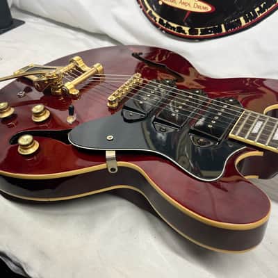 Epiphone Riviera P93 WR Semi-Hollow Body Electric Guitar - Wine Red image 16