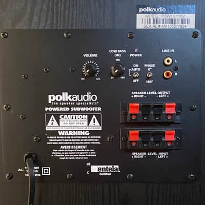 Polk Audio PSW10 Powered Subwoofer image 8