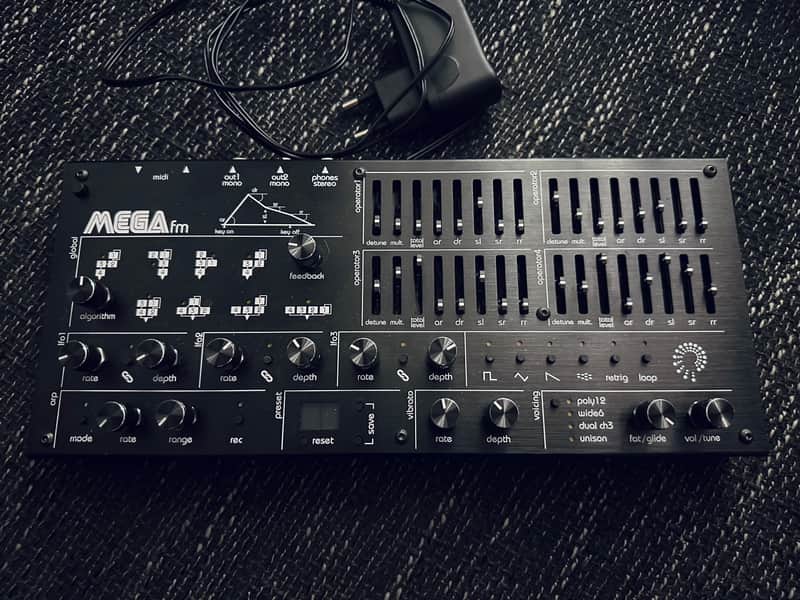 Twisted Electrons MEGAfm MK1 Desktop 12-Voice Synthesizer 2020 - Present - Black image 1