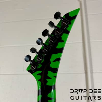 Jackson USA Custom Shop Rhoads RR24 FR Electric Guitar w/ Case - Slime Green Bengal image 16