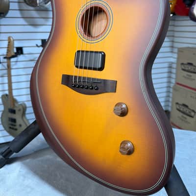 Fender Acoustasonic Standard Jazzmaster - Honey Burst & PLEK*D #866 image 3
