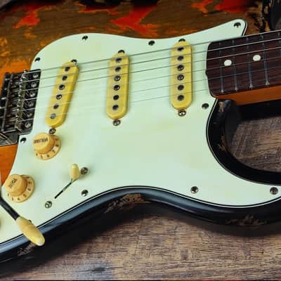 MyDream Partcaster Custom Built - Heavy Relic Sunburst SRV A2 CBS image 5