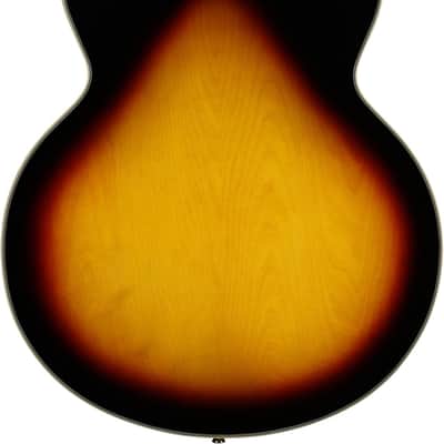 Epiphone Broadway Left-Handed Hollowbody Electric Guitar (with Gig Bag), Vintage Sunburst image 5
