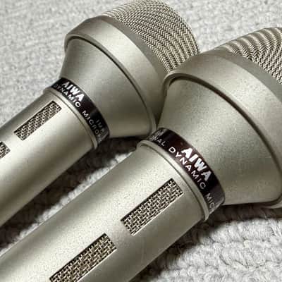 Aiwa DM-68 Stereo pair Vintage microphone w/cable, holder, case image 8