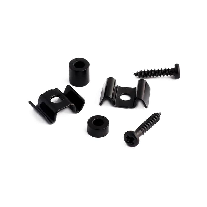 Guitar String Trees String Retainer Guides Compatible with Strat Tele Style Electric Guitar Parts Replacement Pack of 2pcs with Mounting Screws Black. image 1