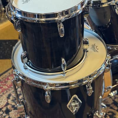 VINTAGE 1980's Gretsch Square Badge Factory Original Drum Set in Gloss Ebony - 16x22, 10x10, 10x12, 11x13, 16x16 image 11