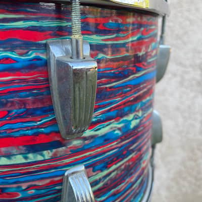 Ludwig No. 944 Classic 9x13" Rack Tom with Keystone Badge 1968 - Psychedelic Red image 7