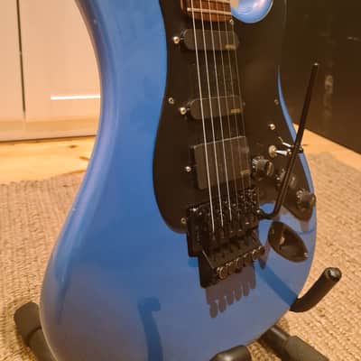 Kramer Pacer Deluxe 1986 Flip Flop Blue Reb Beach Tribute image 5
